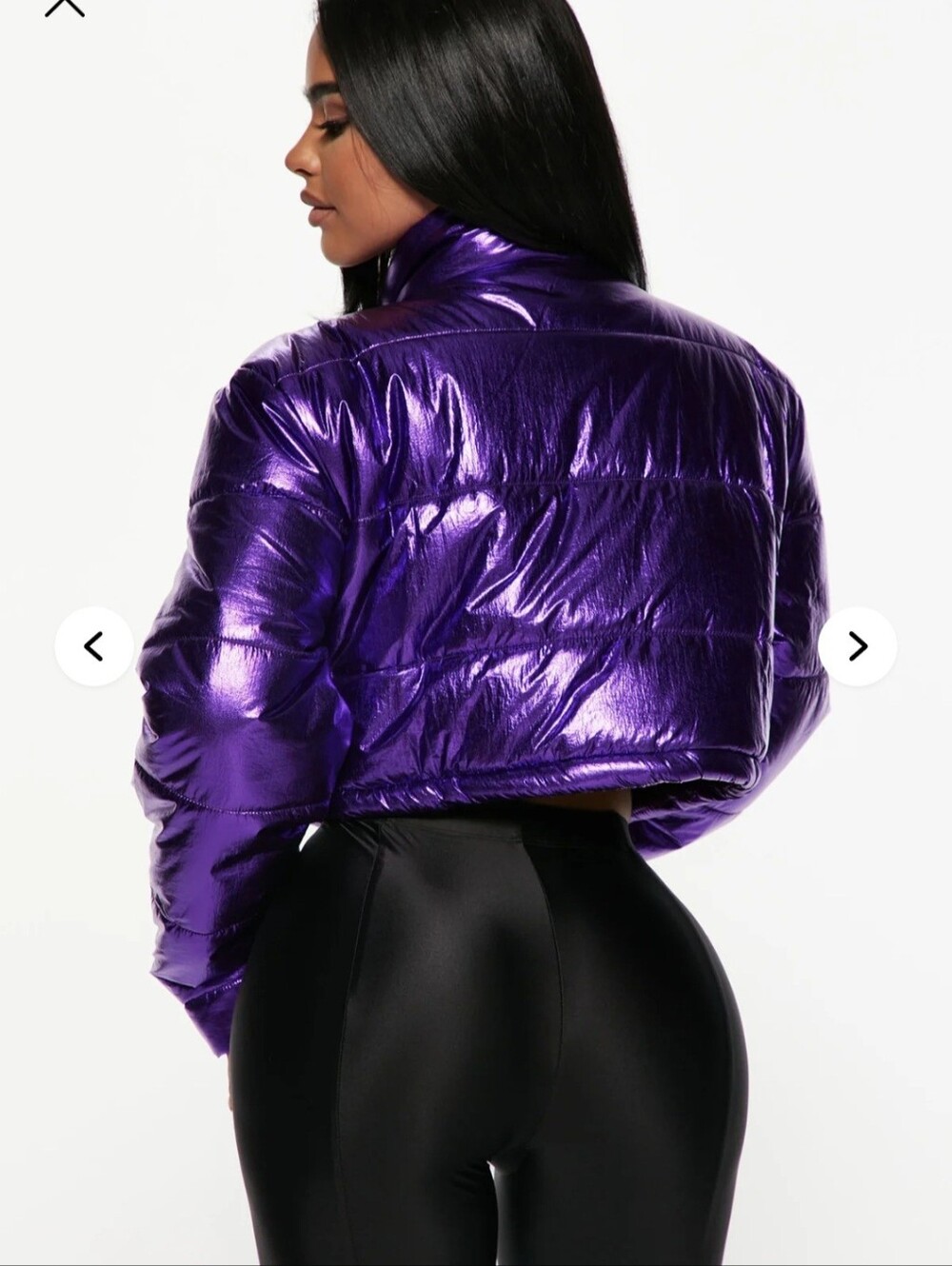 Fashion Nova / Show Time Puffer Jacket- W Sz Medium - Picture 8 of 8